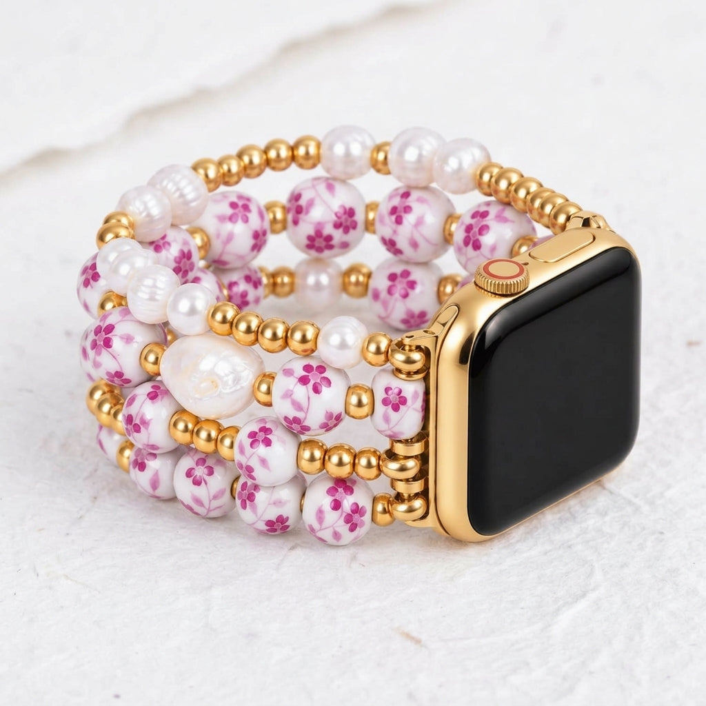 ポーセリンガーデン ローズブロッサム Apple Watch ストラップ