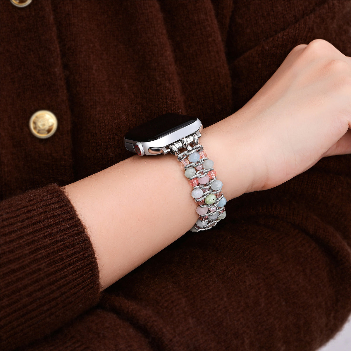 ムーンキスド アストラル グロウ 編み込み Apple Watch ストラップ