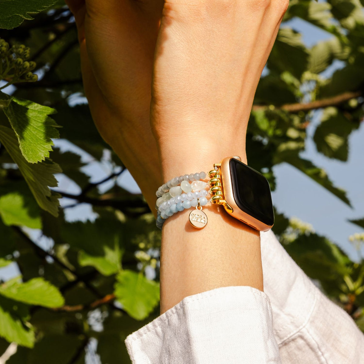 アクアマリンジェイドセレニティ Apple Watch ストラップ