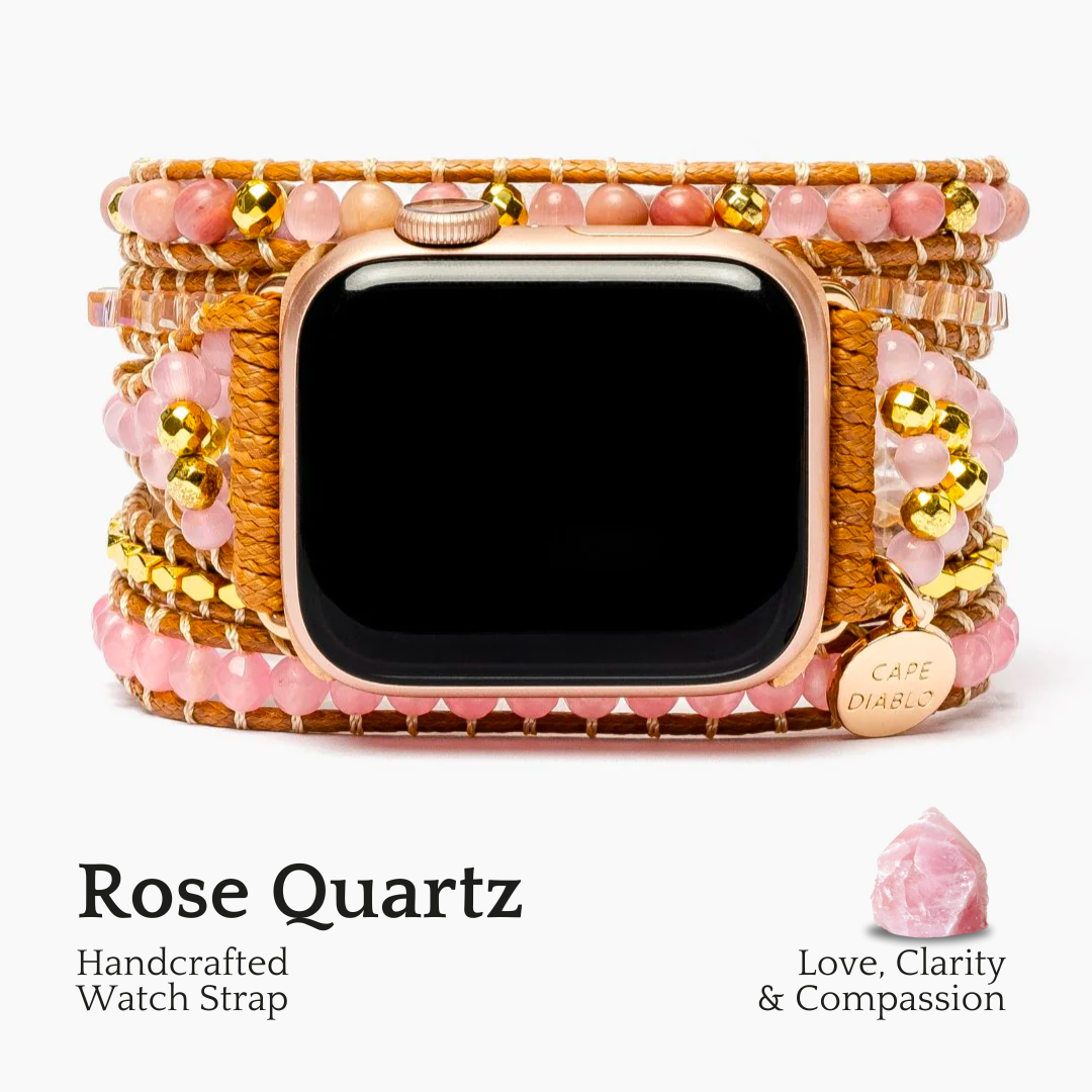 ゴールデンローズクォーツ Apple Watch ストラップ