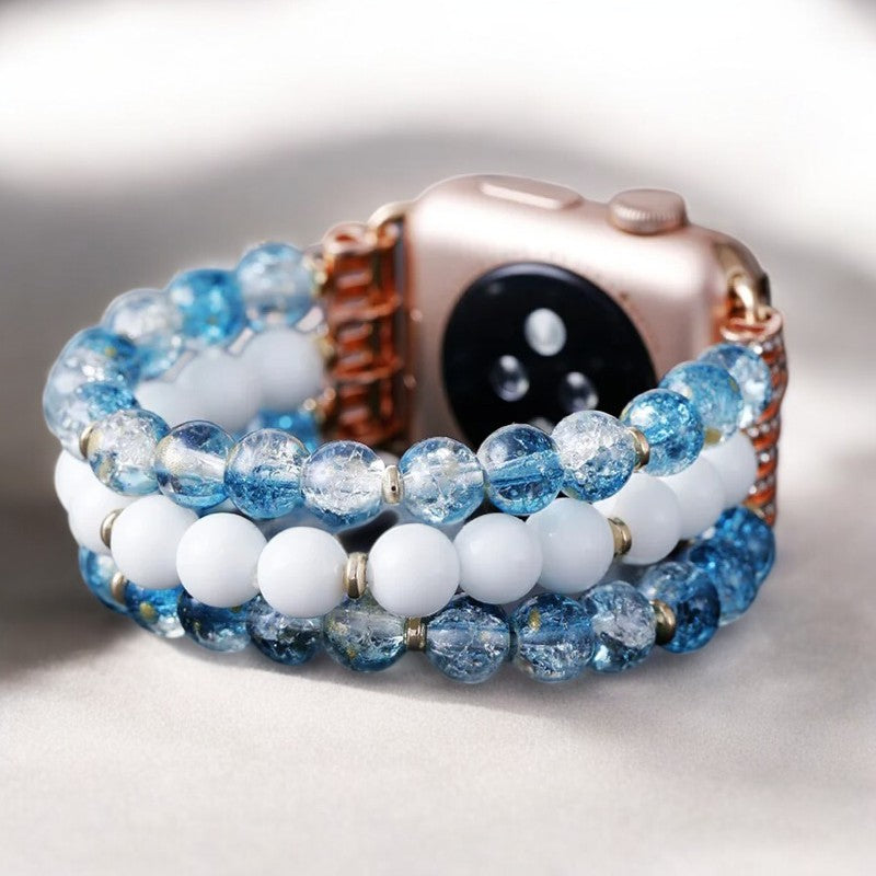 クリスタルジェイドフロストストレッチウォッチストラップ