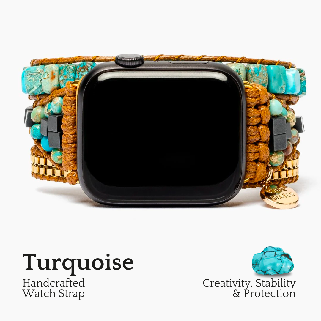 ターコイズの落ち着くエネルギー Apple Watch ストラップ