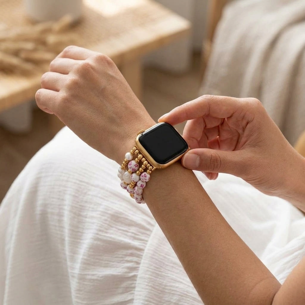 ポーセリンガーデン ローズブロッサム Apple Watch ストラップ