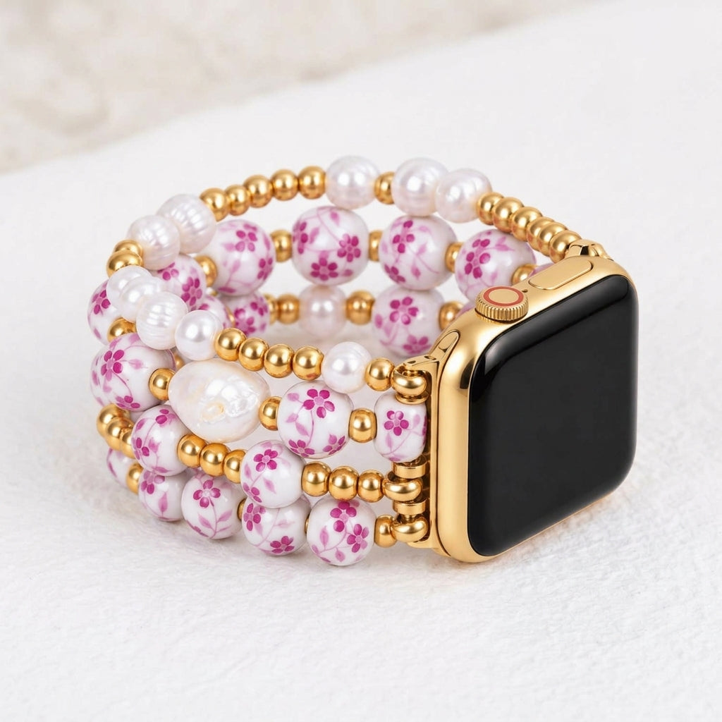 ポーセリンガーデン ローズブロッサム Apple Watch ストラップ