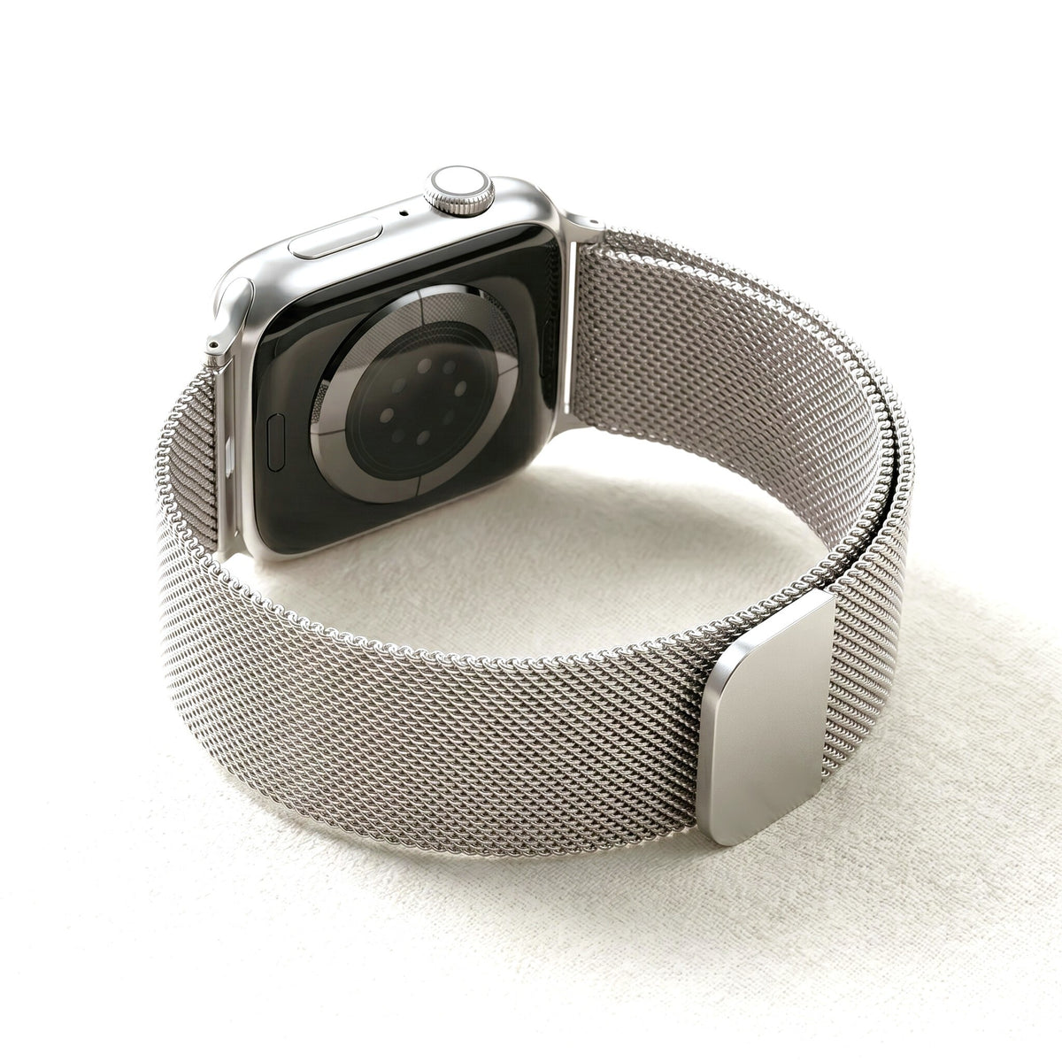 プラチナスチール高級Apple Watchストラップ