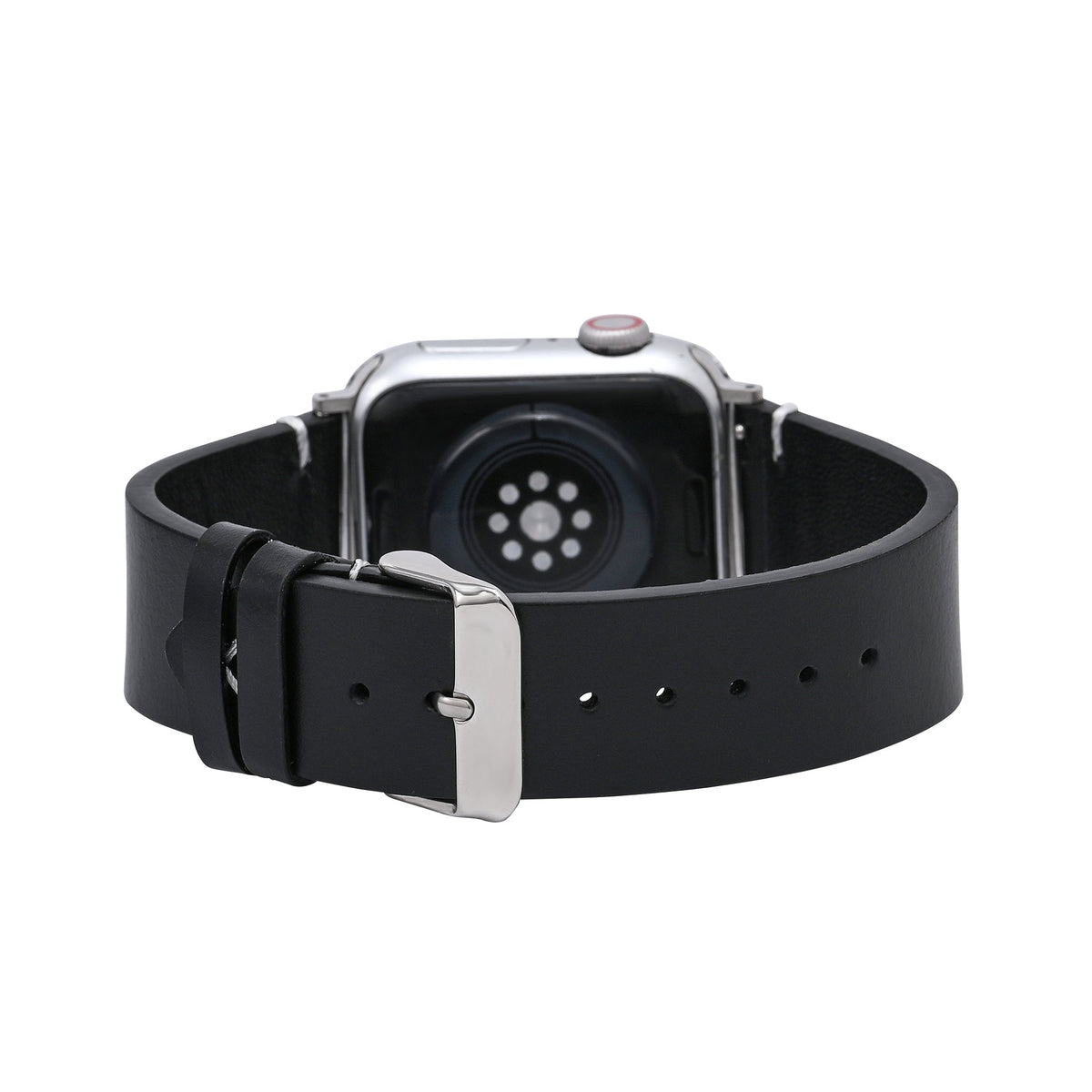 メンズ ブラックレザー Apple Watch ストラップ