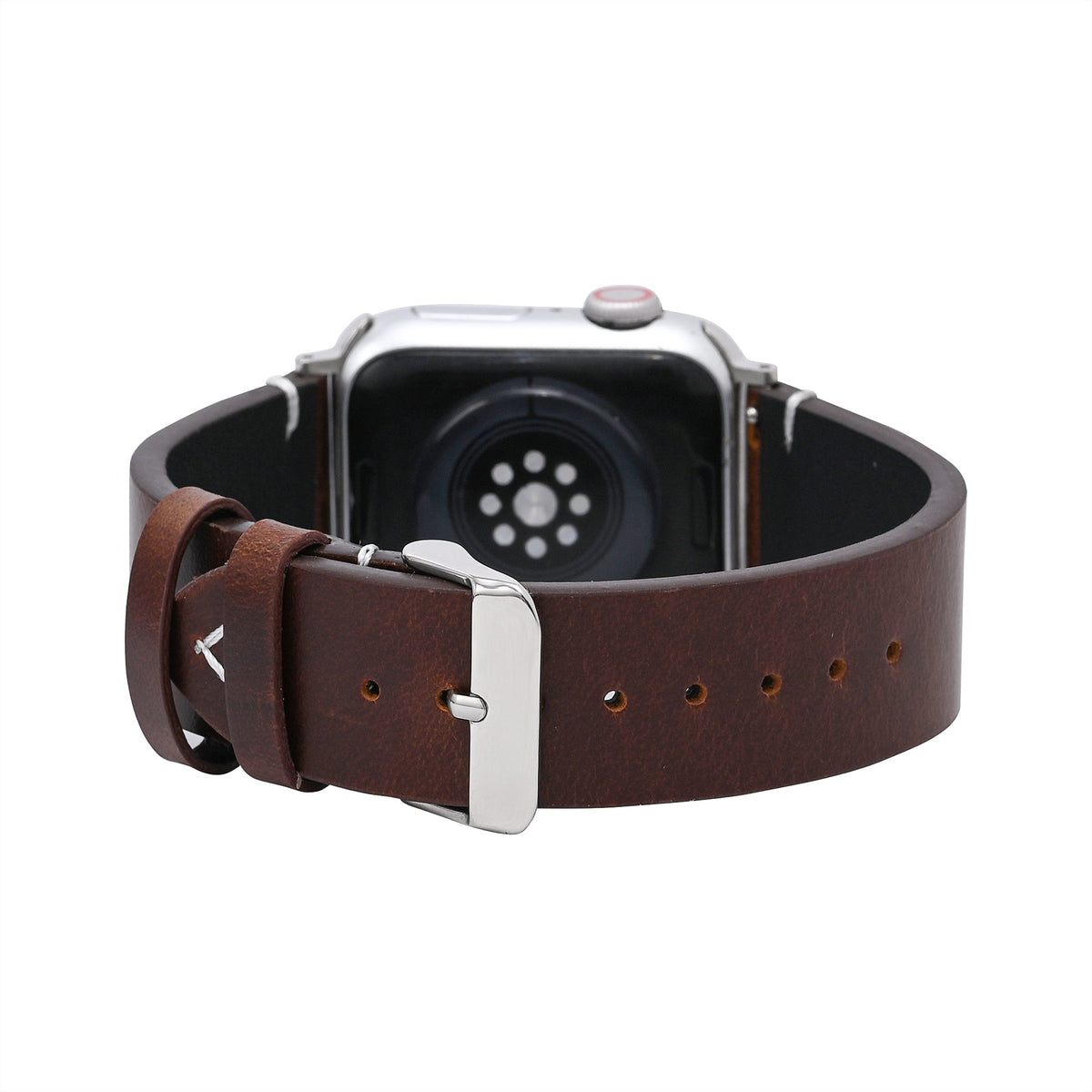 メンズ ダークブラウン レザー Apple Watch ストラップ