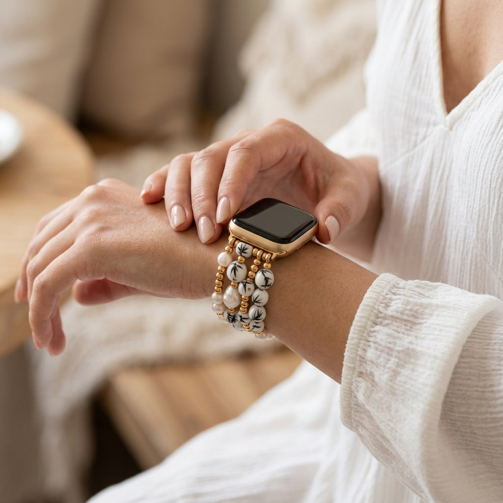 ポーセリンガーデン バンブーミスト Apple Watch ストラップ