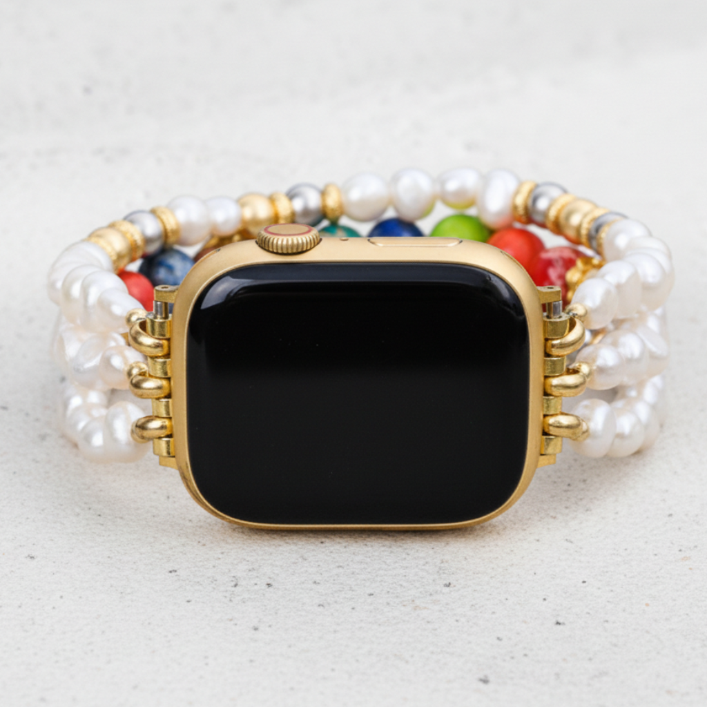 チャクラ装飾伸縮式Apple Watchバンド