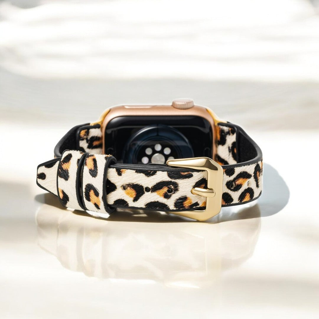 アイボリーフェライン Apple レザーウォッチストラップ