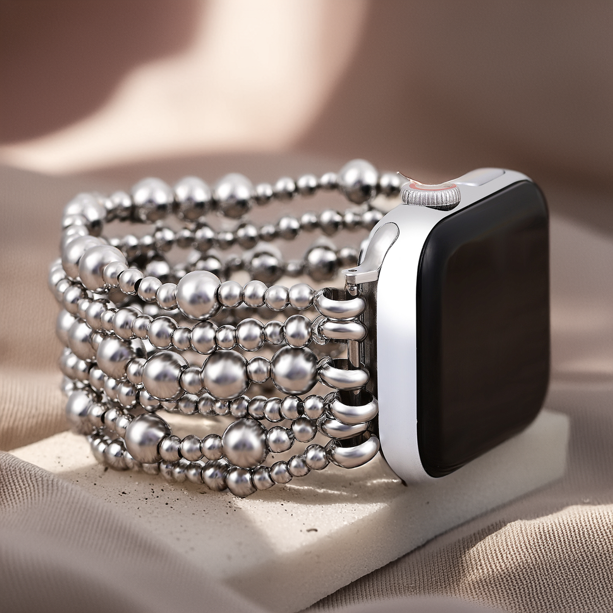 プラチナデミュアストレッチ Apple Watch ストラップ