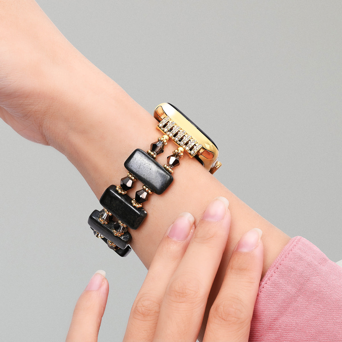 オブシディアン ミューズ ストレッチ Apple Watch ストラップ