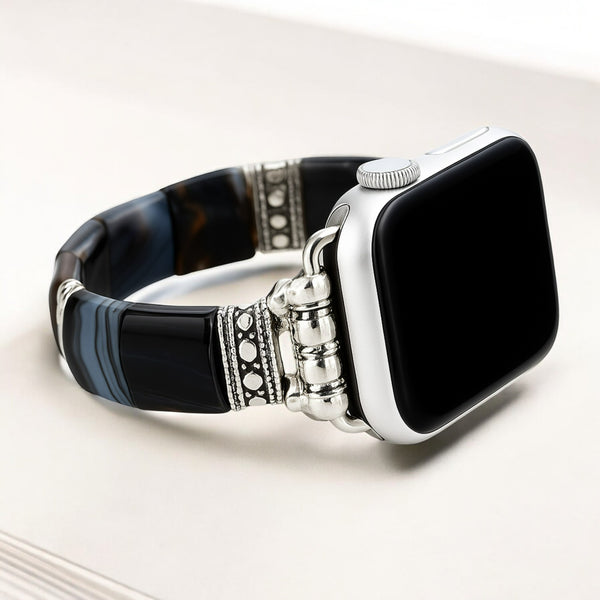 ボヘミアンノワールストレッチApple Watchストラップ