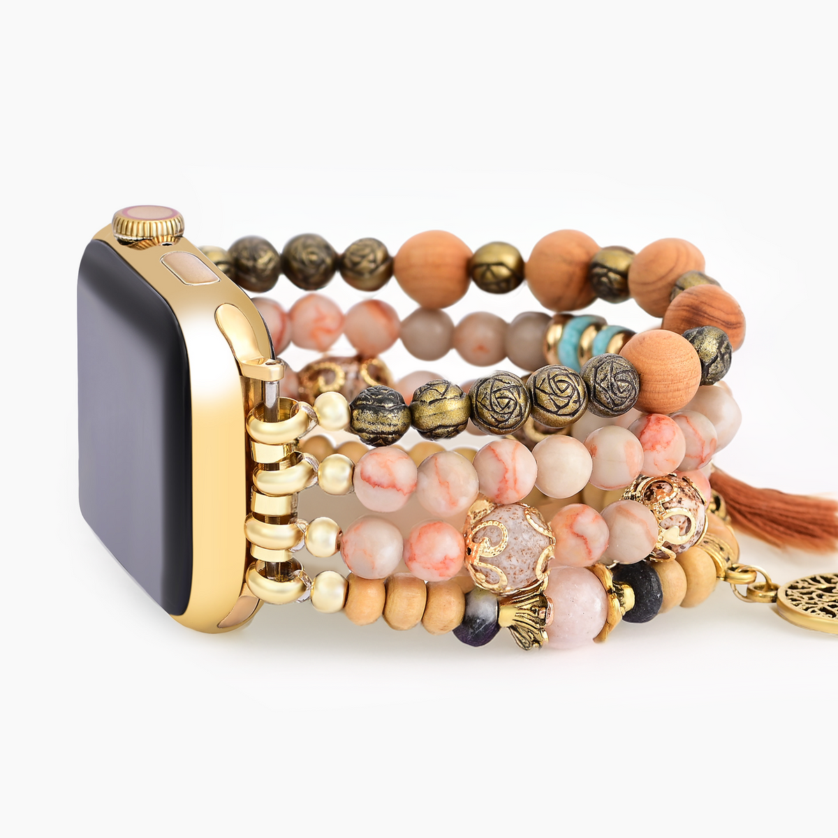 ゴールデンツリーオブライフジャスパーストレッチウォッチストラップ