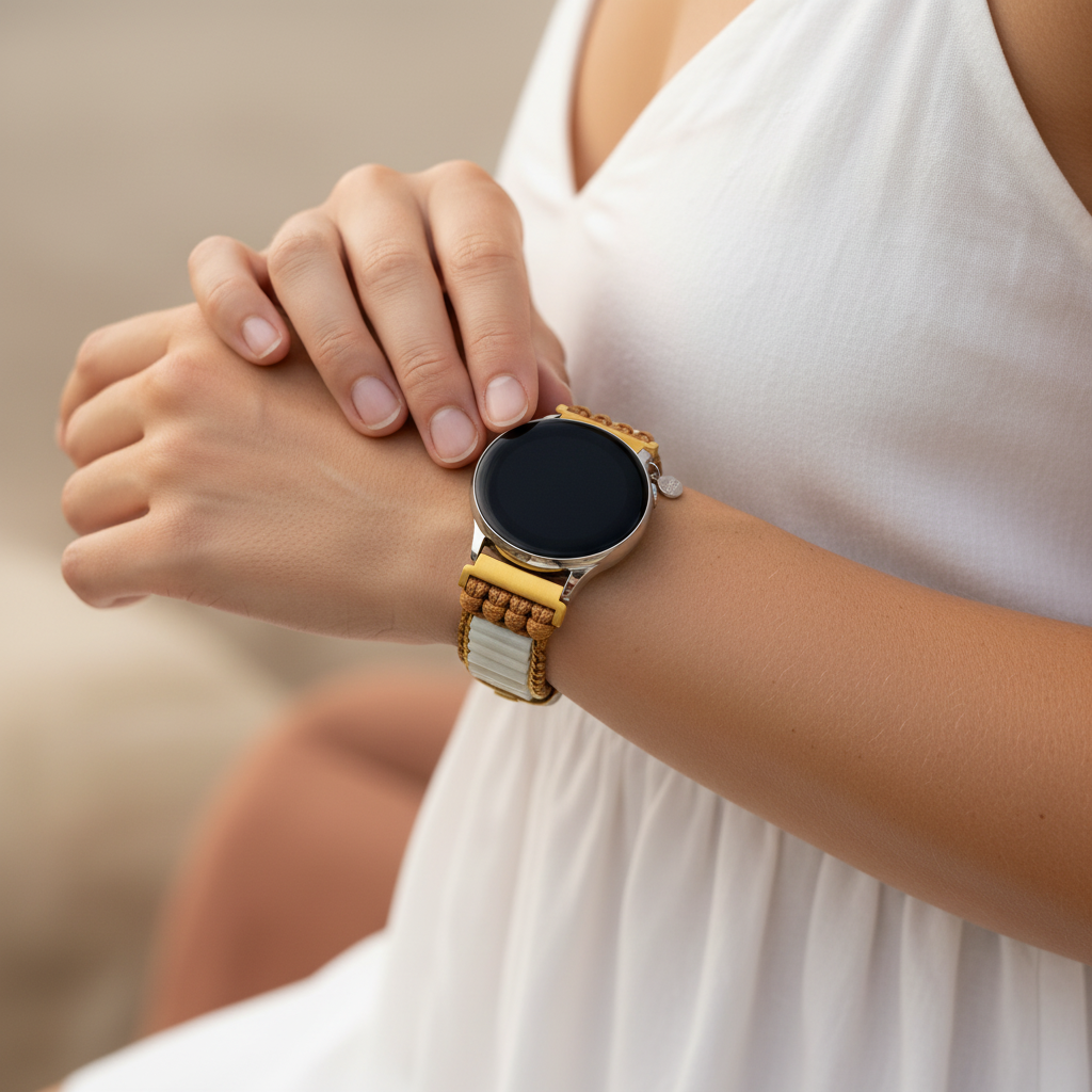 アマゾナイト保護 Samsung Galaxy Watch ストラップ