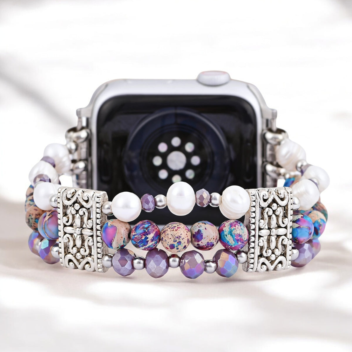 職人技のジャスパーオアシスストレッチApple Watchストラップ