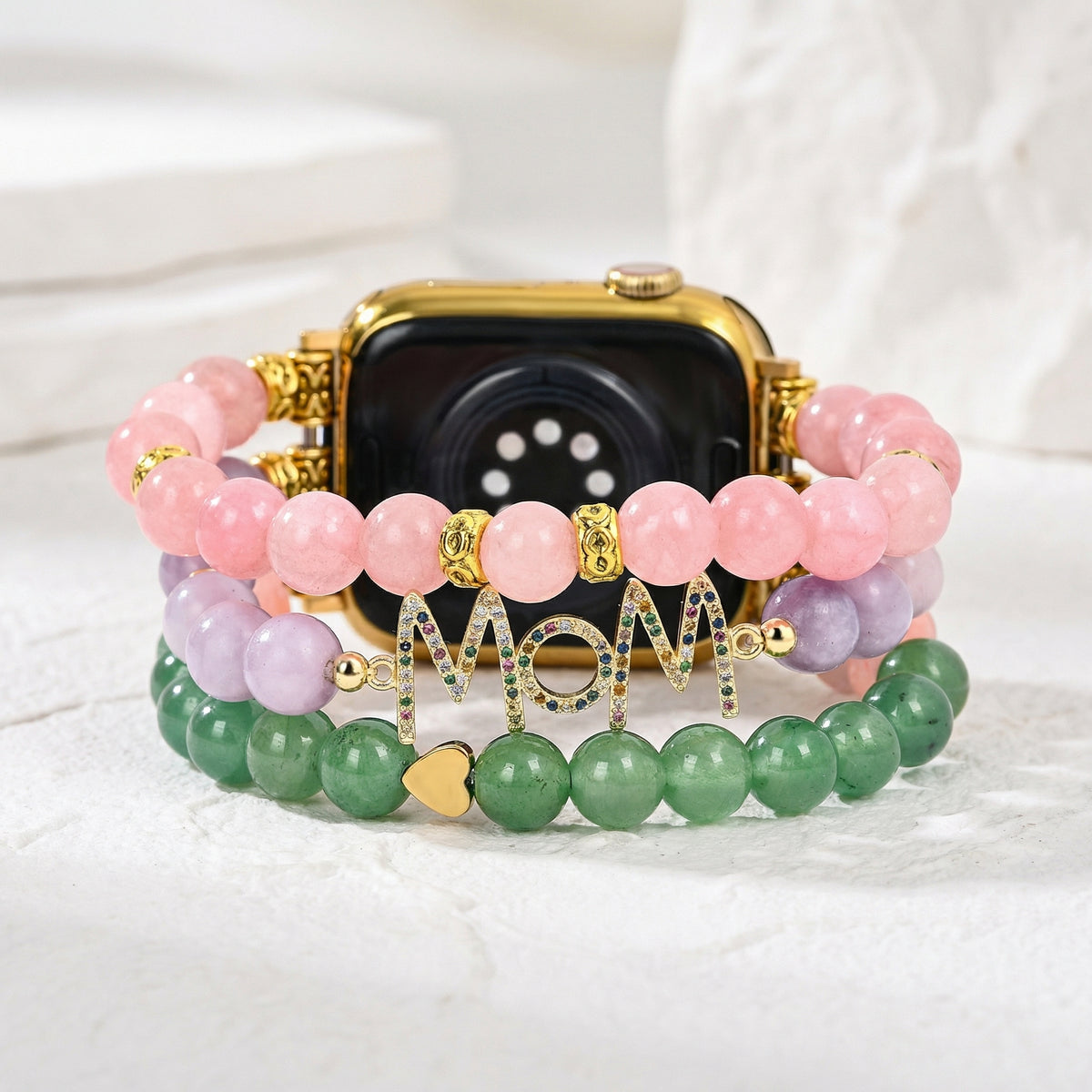 エターナルジェイド MOM ストレッチ Apple Watch ストラップ