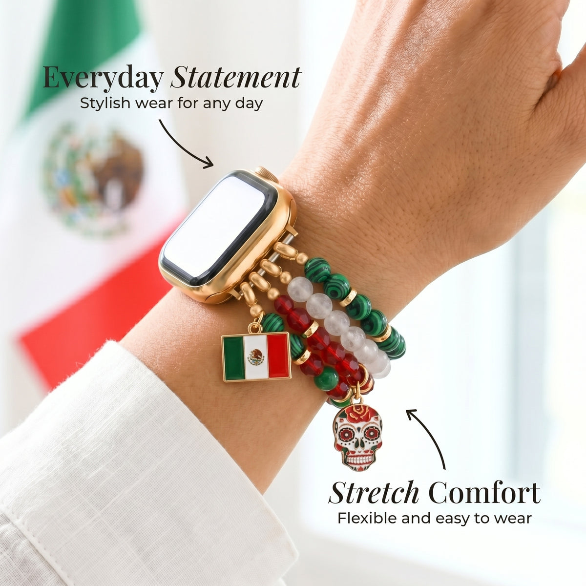 ビバメヒコ ストレッチ Apple Watch ストラップ