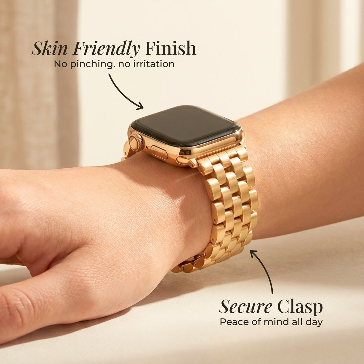 ゴールデンシックラグジュアリーApple Watchストラップ