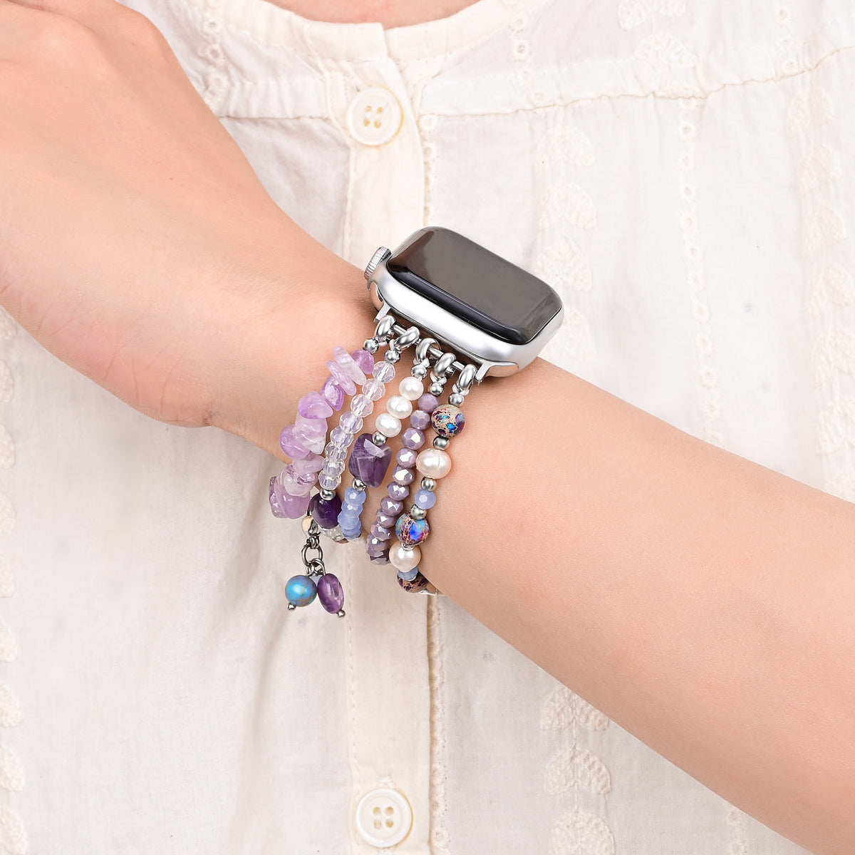 ライラックショアラインストレッチ Apple Watch ストラップ