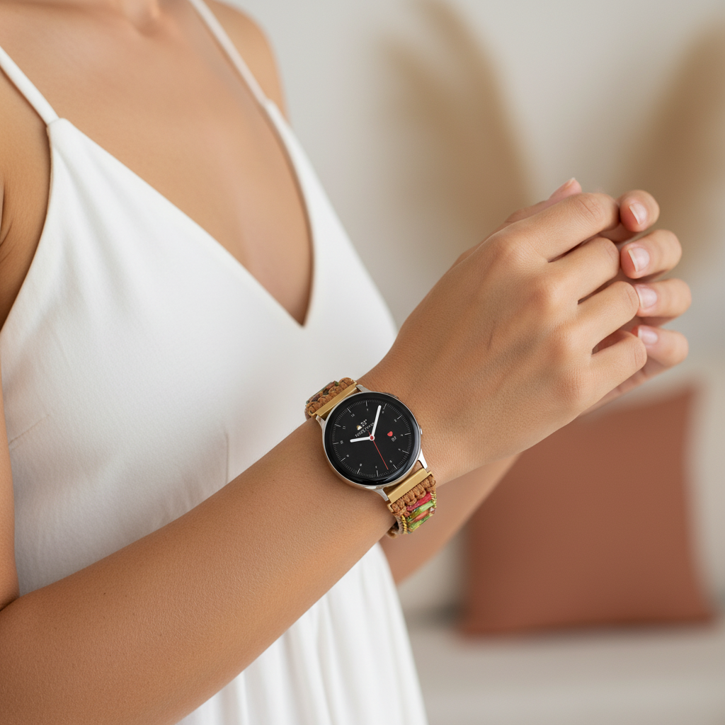 レインフォレストジャスパー Samsung Galaxy Watch ストラップ