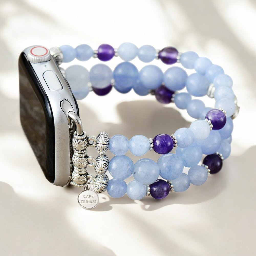 アクアマリンラブストレッチ Apple Watch ストラップ