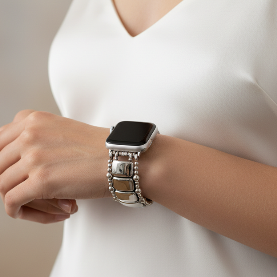 プラチナノワール伸縮アップルウォッチバンド