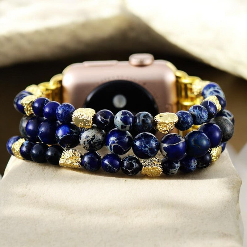 エンペラー ジャスパー ロイヤル ストレッチ Apple Watch ストラップ