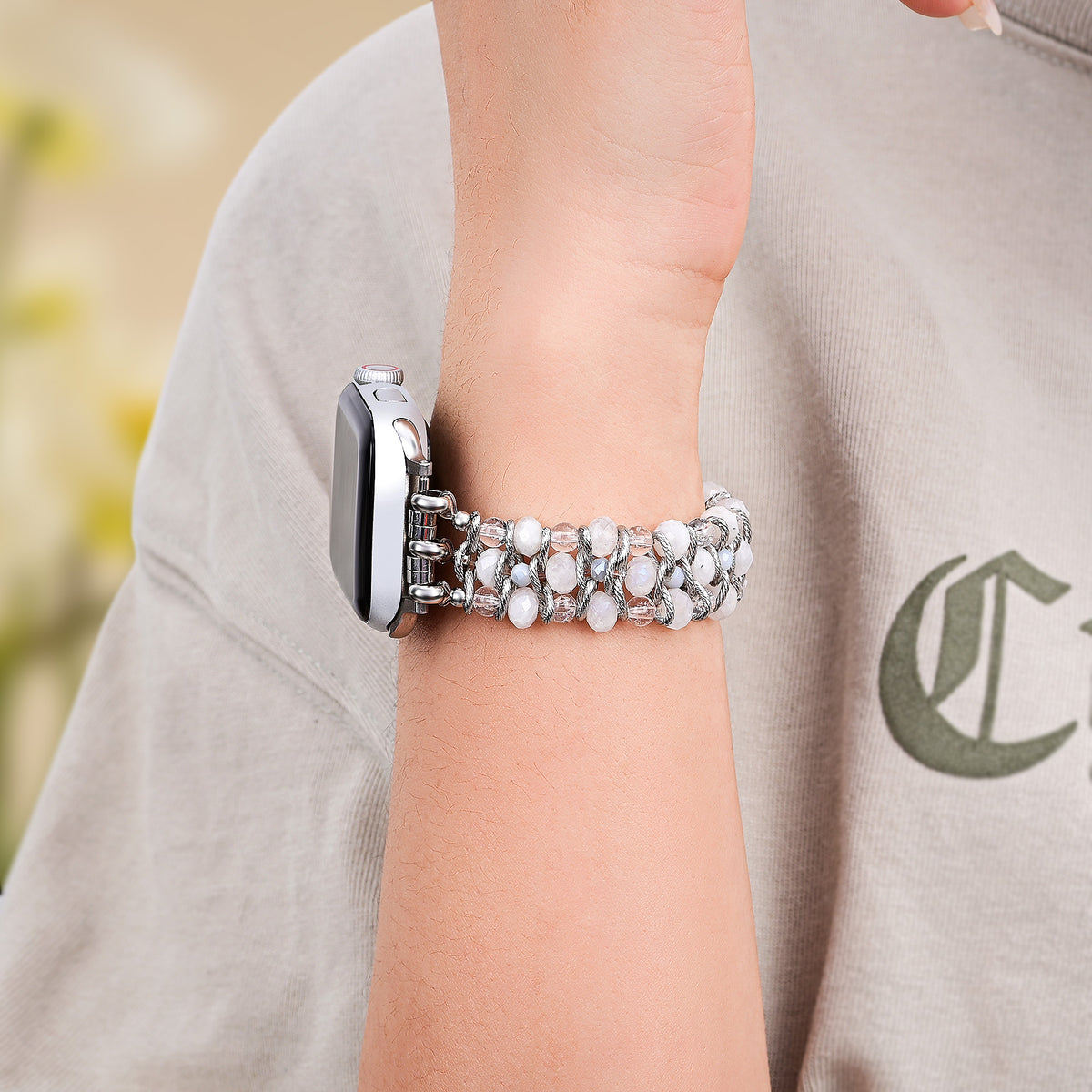 ムーンミラージュ編み伸縮Apple Watchストラップ