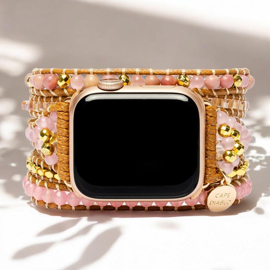 ゴールデンローズクォーツ Apple Watch ストラップ