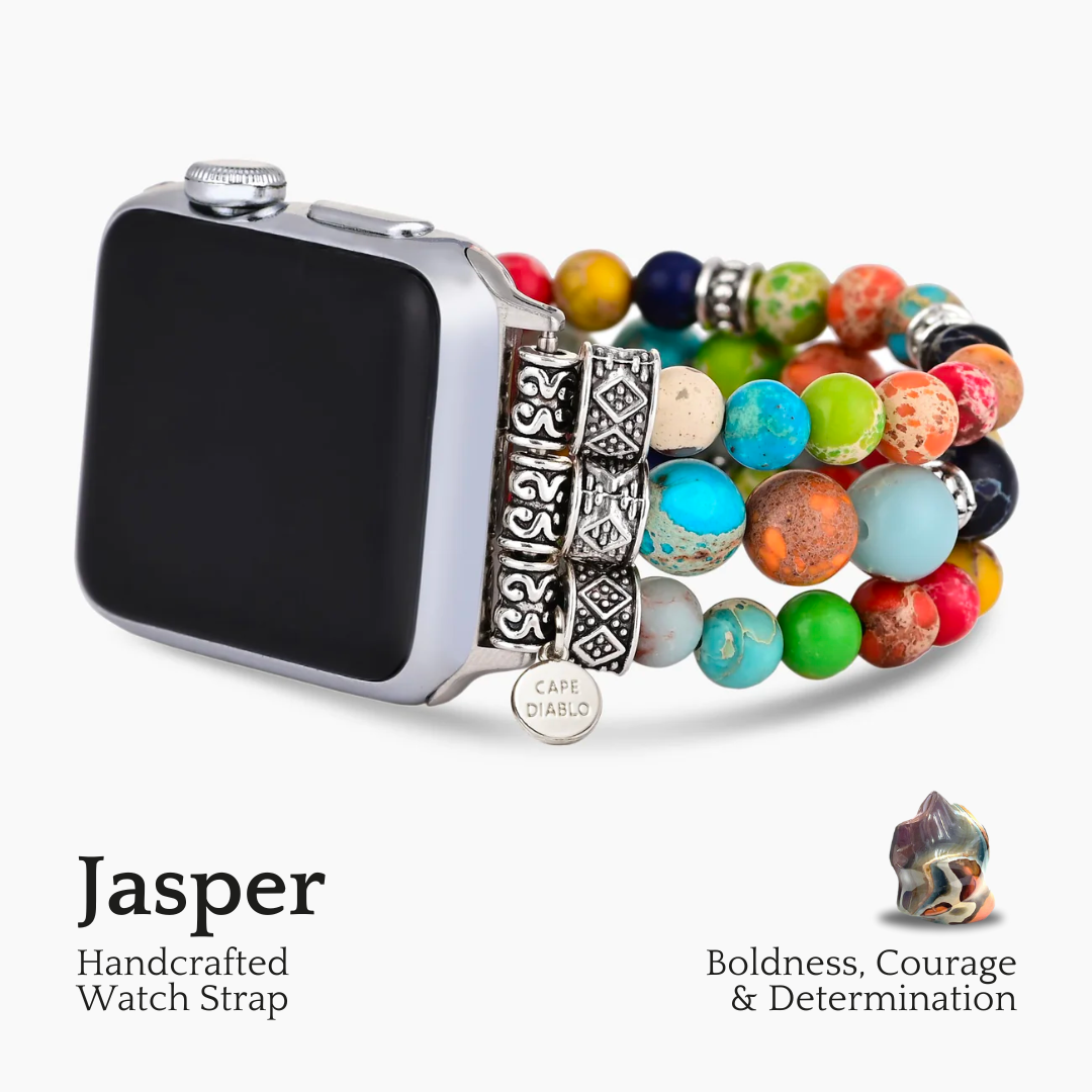 鮮やかなチャクラストレッチApple Watchストラップ