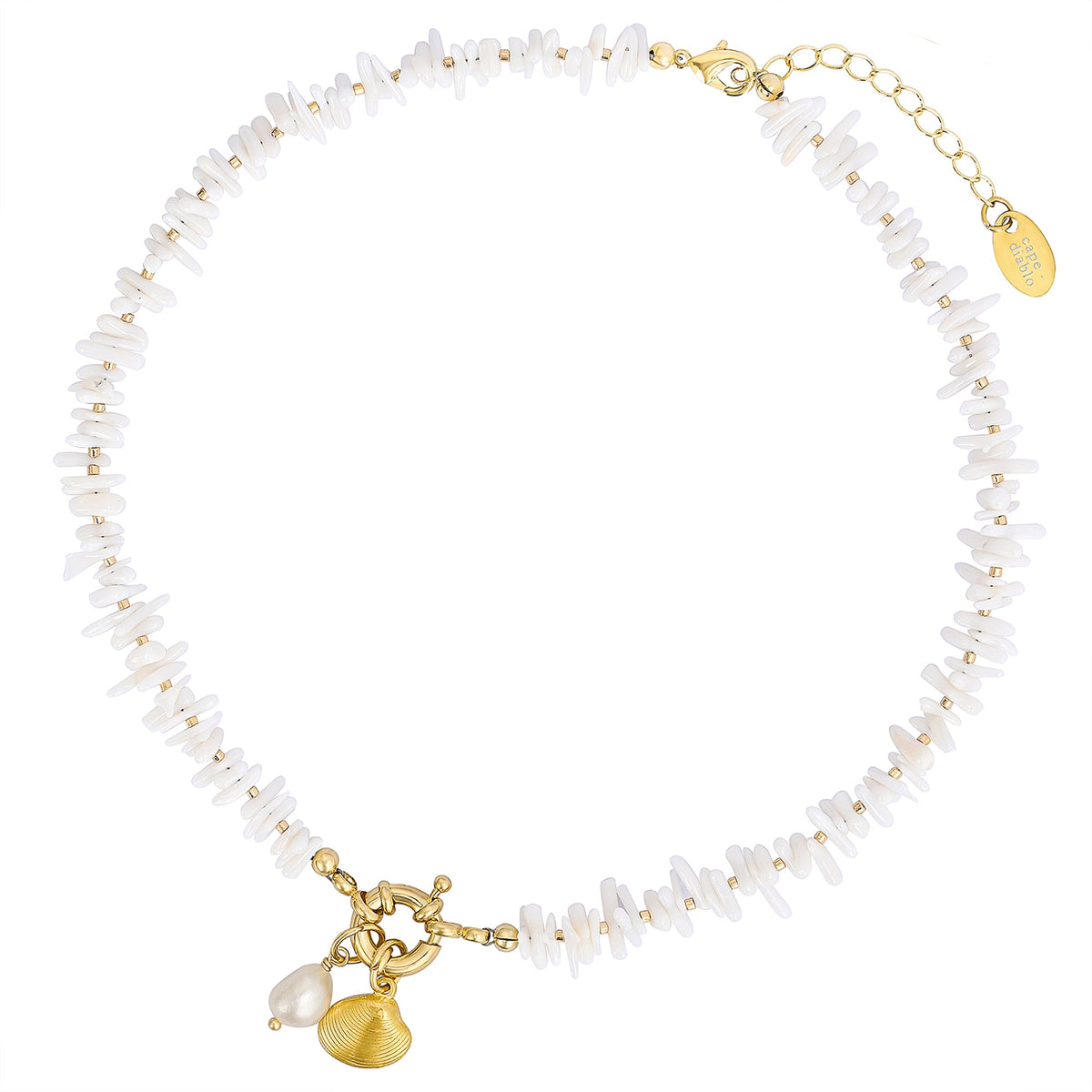 コースタルシェルパールネックレス