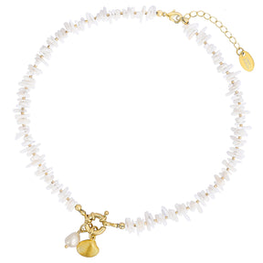 コースタルシェルパールネックレス