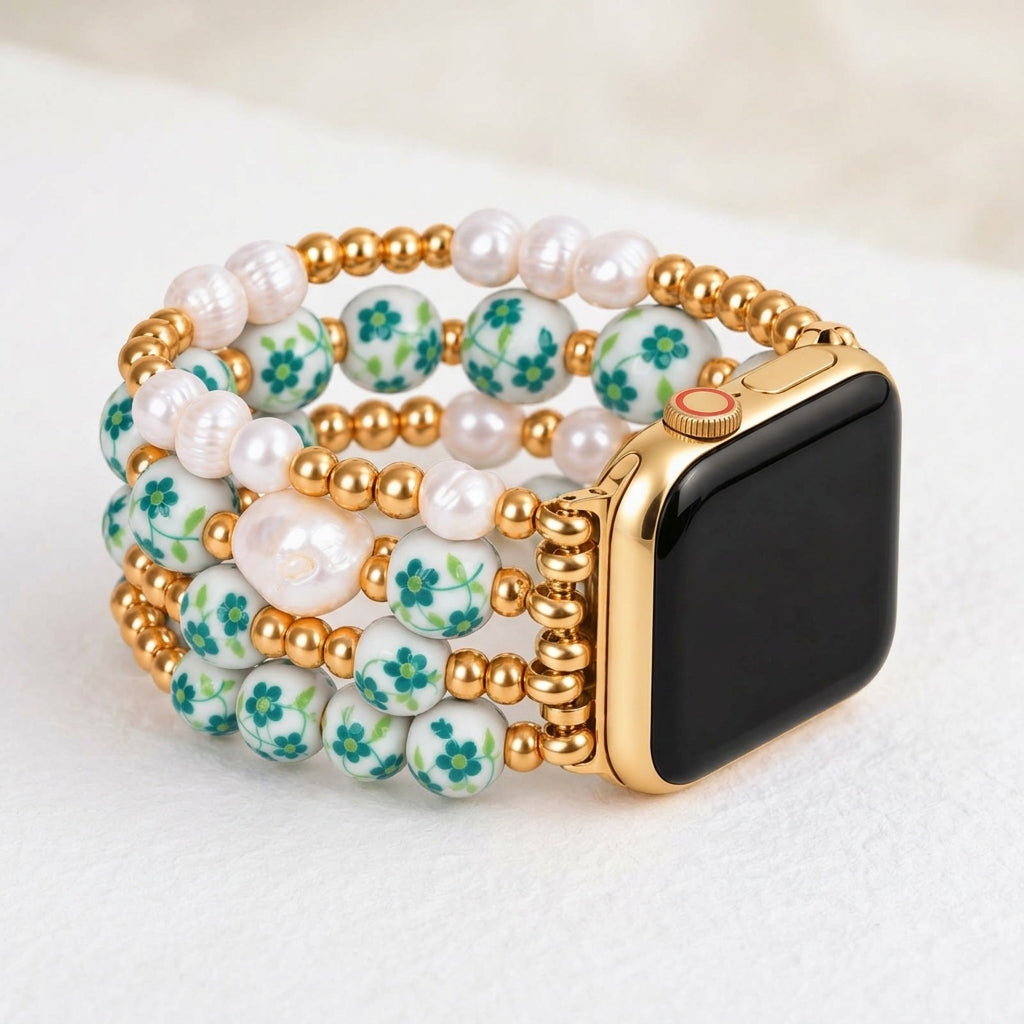 ポーセリンガーデン エメラルドグローブ Apple Watch ストラップ