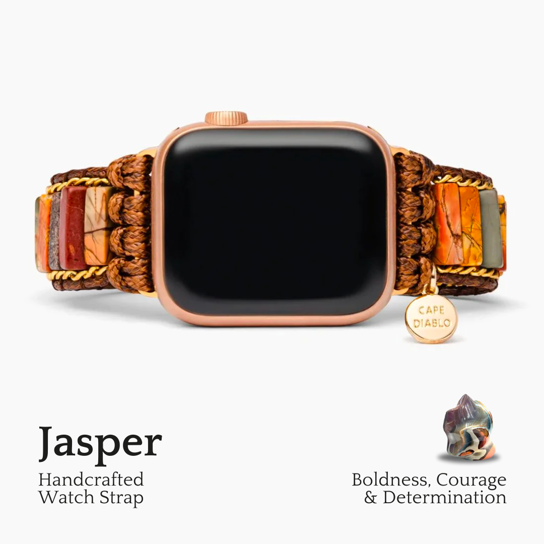繊細なピカソジャスパーのApple Watchストラップ