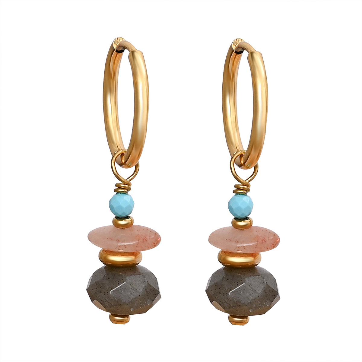 オーロララブラドライトイヤリング