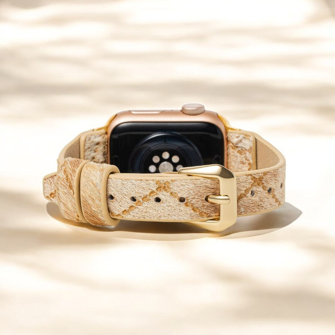ドリフトウッドヒューズレザーApple Watchストラップ