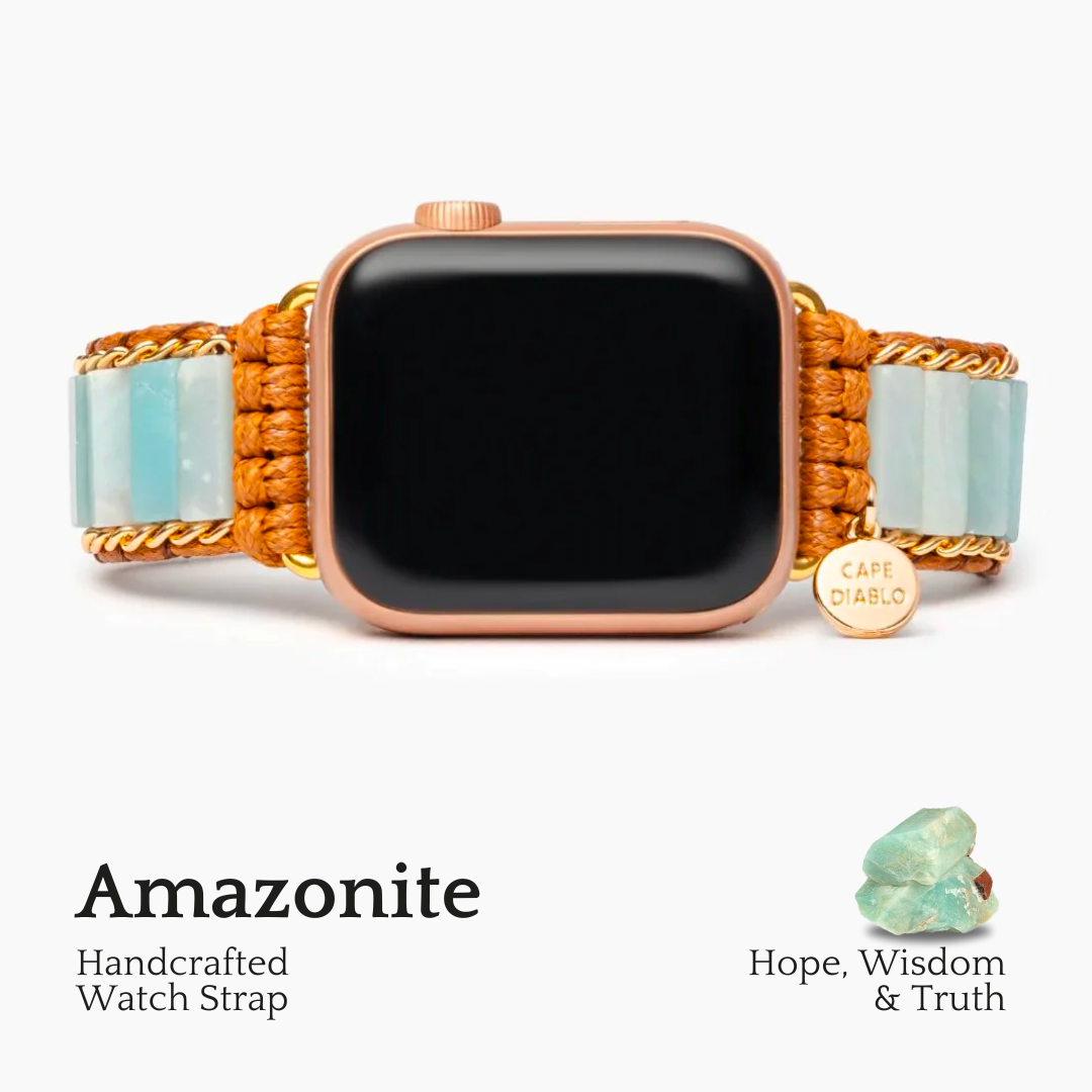 アマゾナイト保護 Apple Watch ストラップ