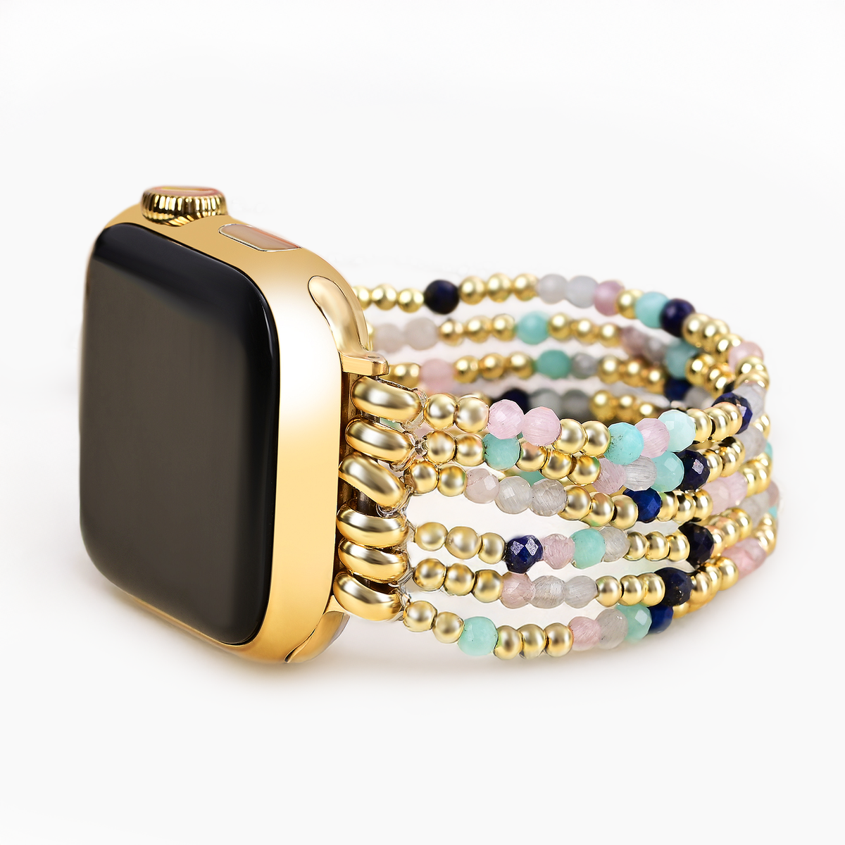 ジュエルラピスアマゾナイトストレッチApple Watchストラップ
