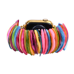 金色ドーパミン貝殻伸縮アップルウォッチバンド