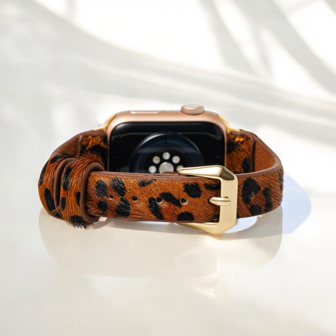 パンサーブラウンレザーApple Watchストラップ
