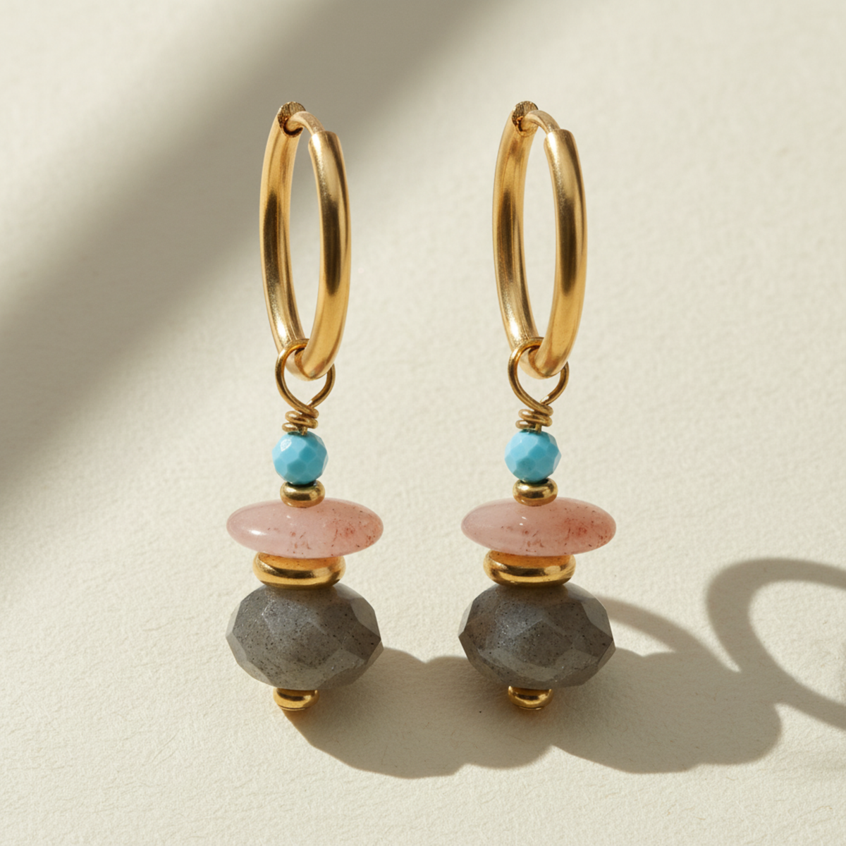 オーロララブラドライトイヤリング