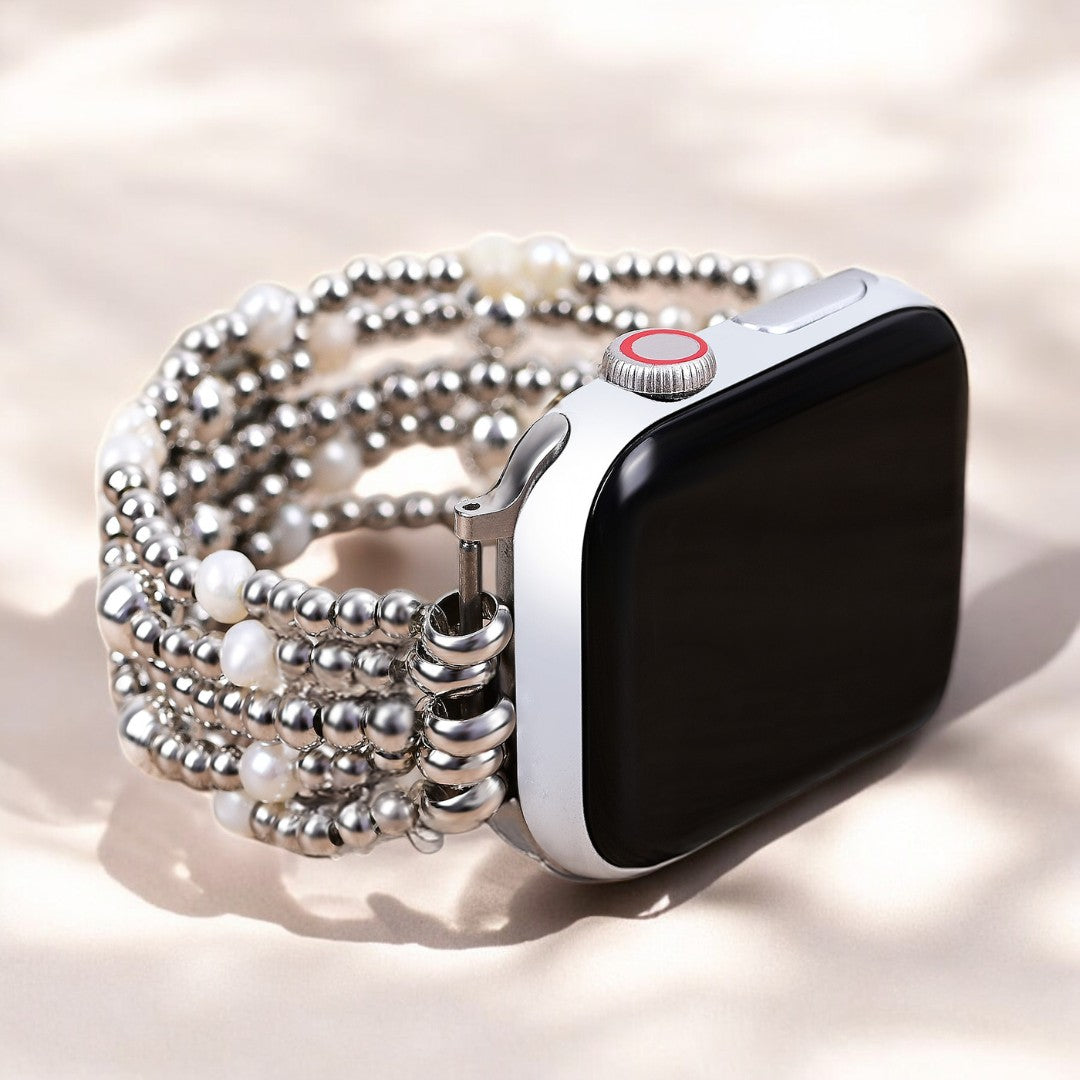 きらめくパールストレッチApple Watchストラップ