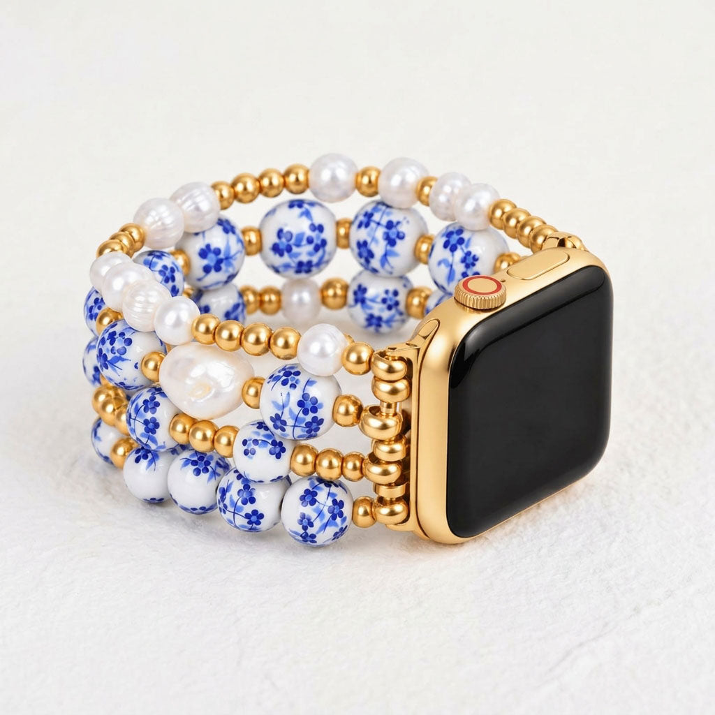 ポーセリンガーデン サファイアブルーム Apple Watch ストラップ
