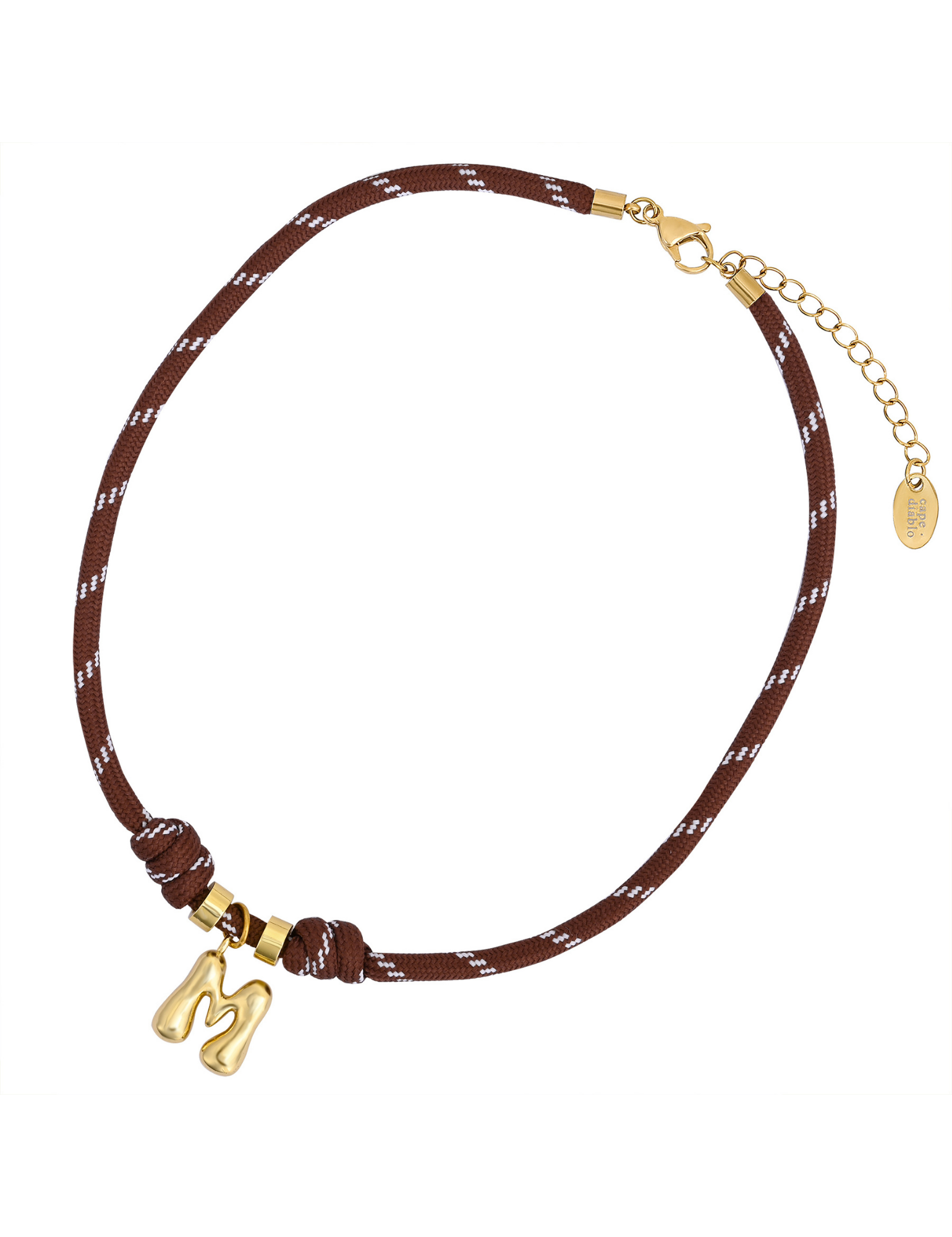 ゴールデンバブルレターコードネックレス