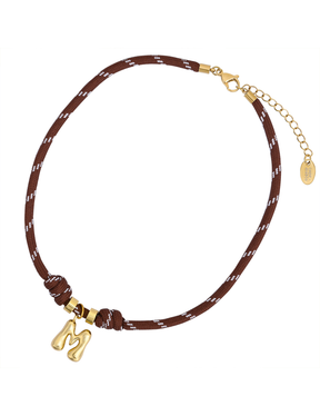 ゴールデンバブルレターコードネックレス