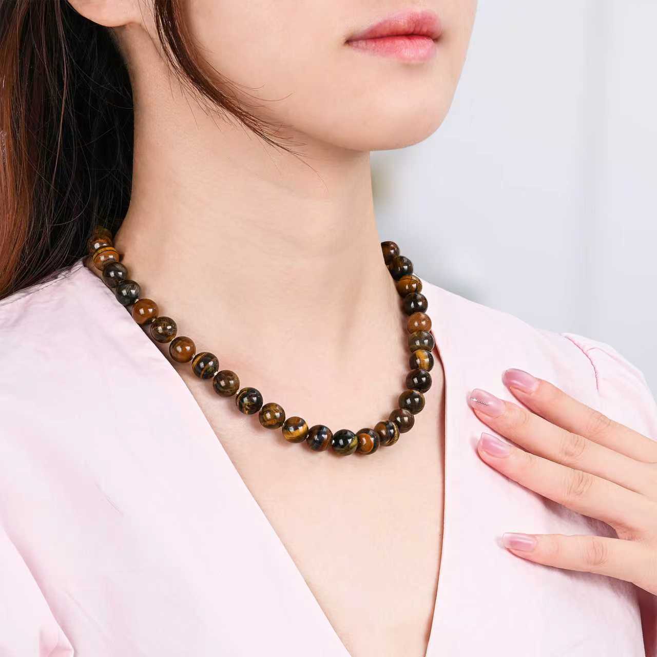 タイガーアイ ハーモニー チョーカーネックレス