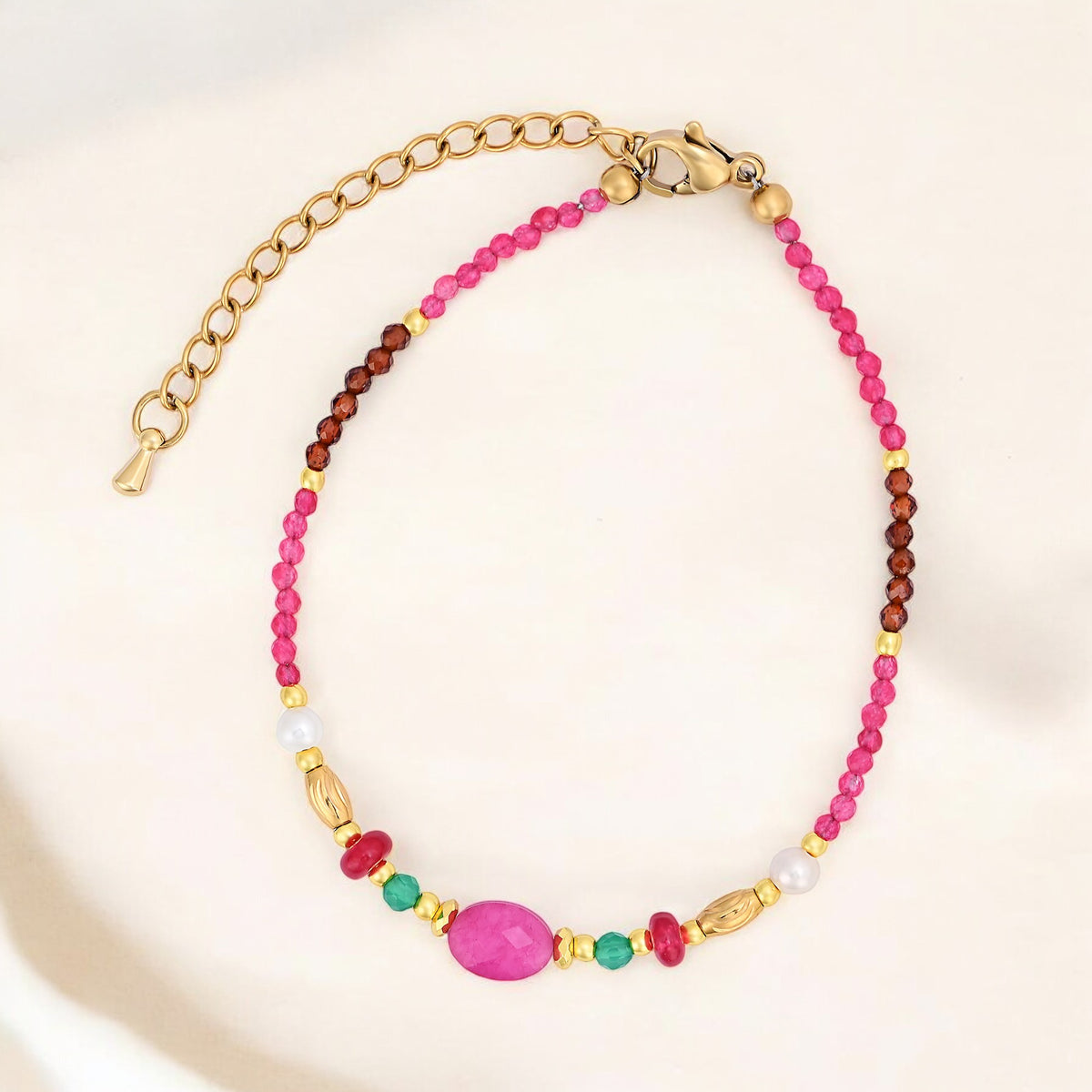 ルビー ジェイド ハーモニーブレスレット