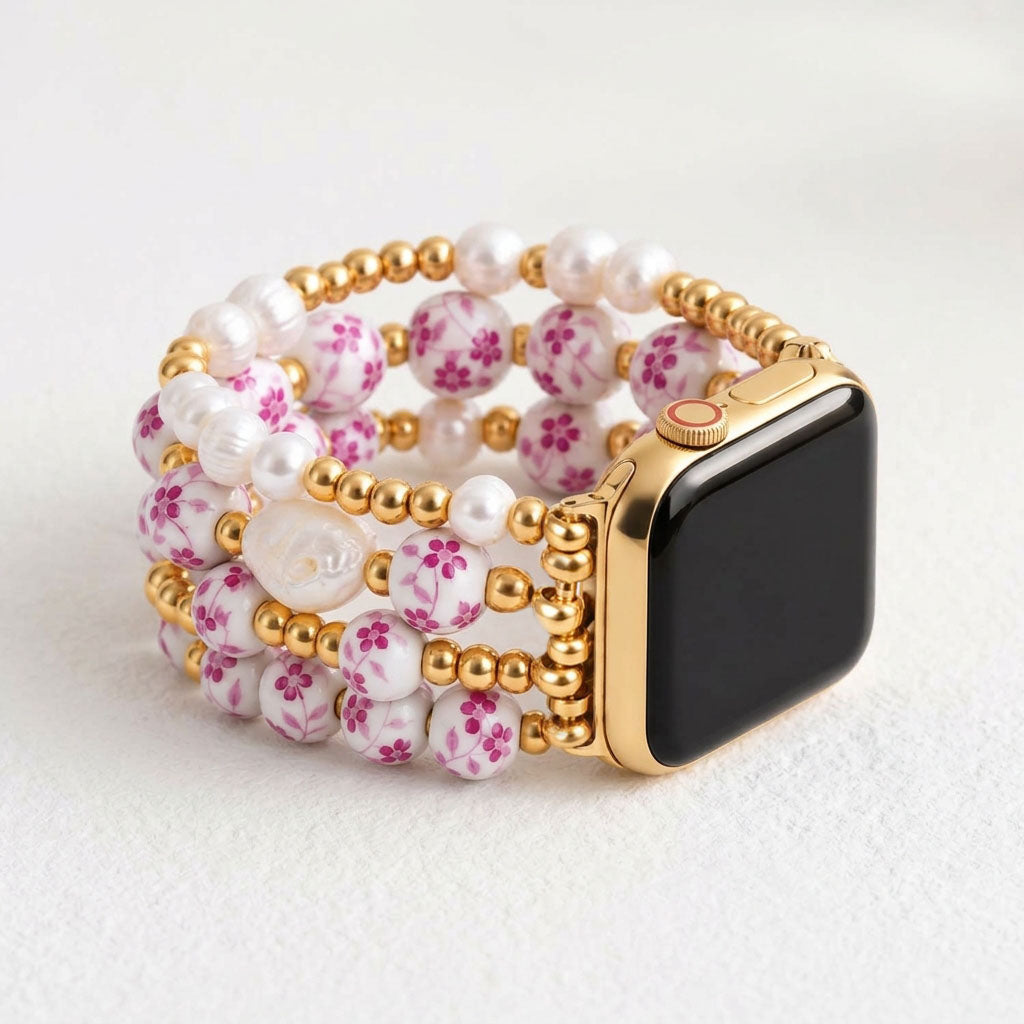 ポーセリンガーデン ローズブロッサム Apple Watch ストラップ