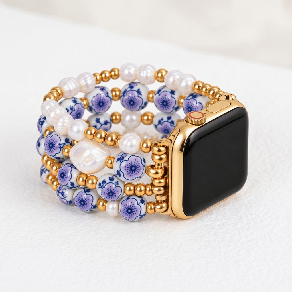 ポーセリンガーデン ラベンダーブルーム Apple Watch ストラップ